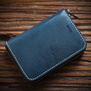 Custodia per chiavi auto vintage in vera pelle, borsa per chiavi auto in pelle di mucca con cerniera, regalo per la festa del papà