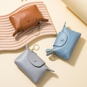 Vintage echtes Leder kleine Tasche Brieftasche für Frauen, Leder tragbare Münze Tasche, Geschenk für sie