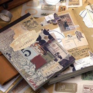 Time Sticker Series Vintage Art Account decoratieve stickers basispapier 50 vellen (gratis verzending voor aankopen van 4 of meer)