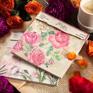 Flower World Stickers Series Vintage Flower handgemaakte stickers Stickers decoratief materiaal (gratis verzending voor aankopen van 4 of meer)
