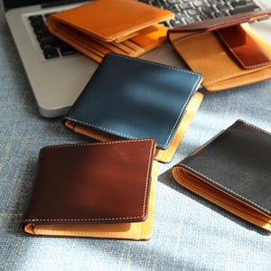Vintage Rindsleder handgefertigte Brieftasche für Männer, echtes Leder Kartentasche, Geschenk für Sie