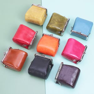 Mini bolso de cadena vintage, billetera de cuero genuino, bolso cruzado multifuncional personalizado, perfecto para regalo