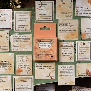 Reisbrief sticker serie kleine doos zelfklevende stickerpakket vintage doe-het-zelf decoratieve stickers (gratis verzending voor aankopen van 4 of meer)