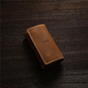 Echtleder Geldbörse für Männer, Vintage Rindsleder Geldbörse mit Schnalle, Geschenk für ihn, Vatertagsgeschenk