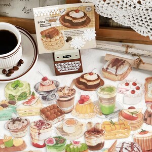 Dessertstickerserie Eten Dessert Handgemaakte stickermateriaal Decoratieve stickers (20 vellen) (gratis verzending voor aankopen van 4 of meer)