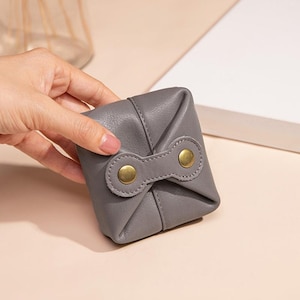 Mini monedero personalizado, llavero de cuero personalizado, monedero vintage hecho a mano, perfecto para regalo