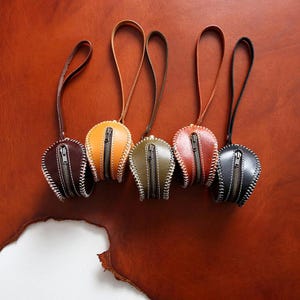 Mini billetera vintage de cuero genuino para hombres, paquete de monedas de piel de vaca con cremallera, regalo para ella, regalo del Día del Padre