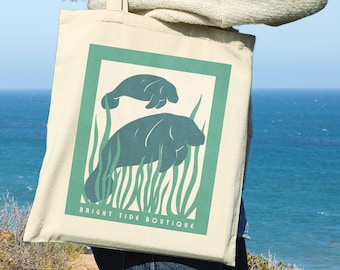 Manatee Beach Tote Bag - Etsy Israel