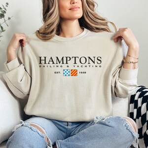 Sweat-shirt voile Hamptons East Hampton Apparel Sweat-shirt voile Long Island Hamptons Cadeau souvenir preppy Upper East Coast cadeau pour elle