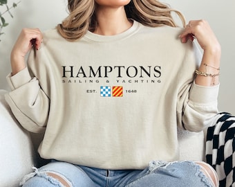 Sweat-shirt voile Hamptons East Hampton Apparel Sweat-shirt voile Long Island Hamptons Cadeau souvenir preppy Upper East Coast cadeau pour elle