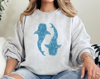 Moletom Tubarão-Baleia, Moletom Vida Marinha, Moletom Praia, Blusa Tubarão-Baleia, Suéter Tubarão-Baleia, Moletom Praiano, Blusa Tubarão Unissex