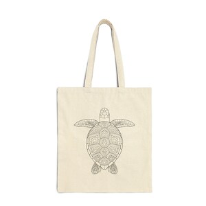 Sea Turtle Tote Bag, Coastal Tote Bag, Tote Bag for Sea Lovers, Sea Animal Tote, Turtle Tote, Marine Biology Gift, Surfer Gift, Beach Bag image 4