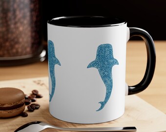 Fun Whale Shark Mug, Gift for Marine Biologist, Ocean Themed Gift, Beach Themed Gift, Shark Mug, Whale Mug, Gift for Biologist, Fishing Gift