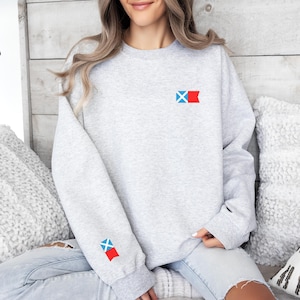Nautical flag sweatshirt hotsell