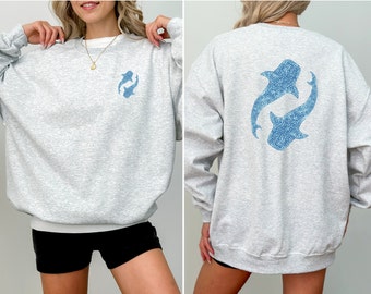 Whale Shark Unisex Sweatshirt – Ocean-Inspired Marine Life Sweater – Cozy Beach Lover Pullover – Nautical Shark-Themed Gift for Him & Her