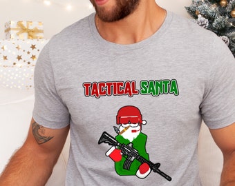 Military Christmas shirt, Tactical Christmas shirt, Santa Claus shirt, Republican Christmas shirt, Assault rifle Christmas gift