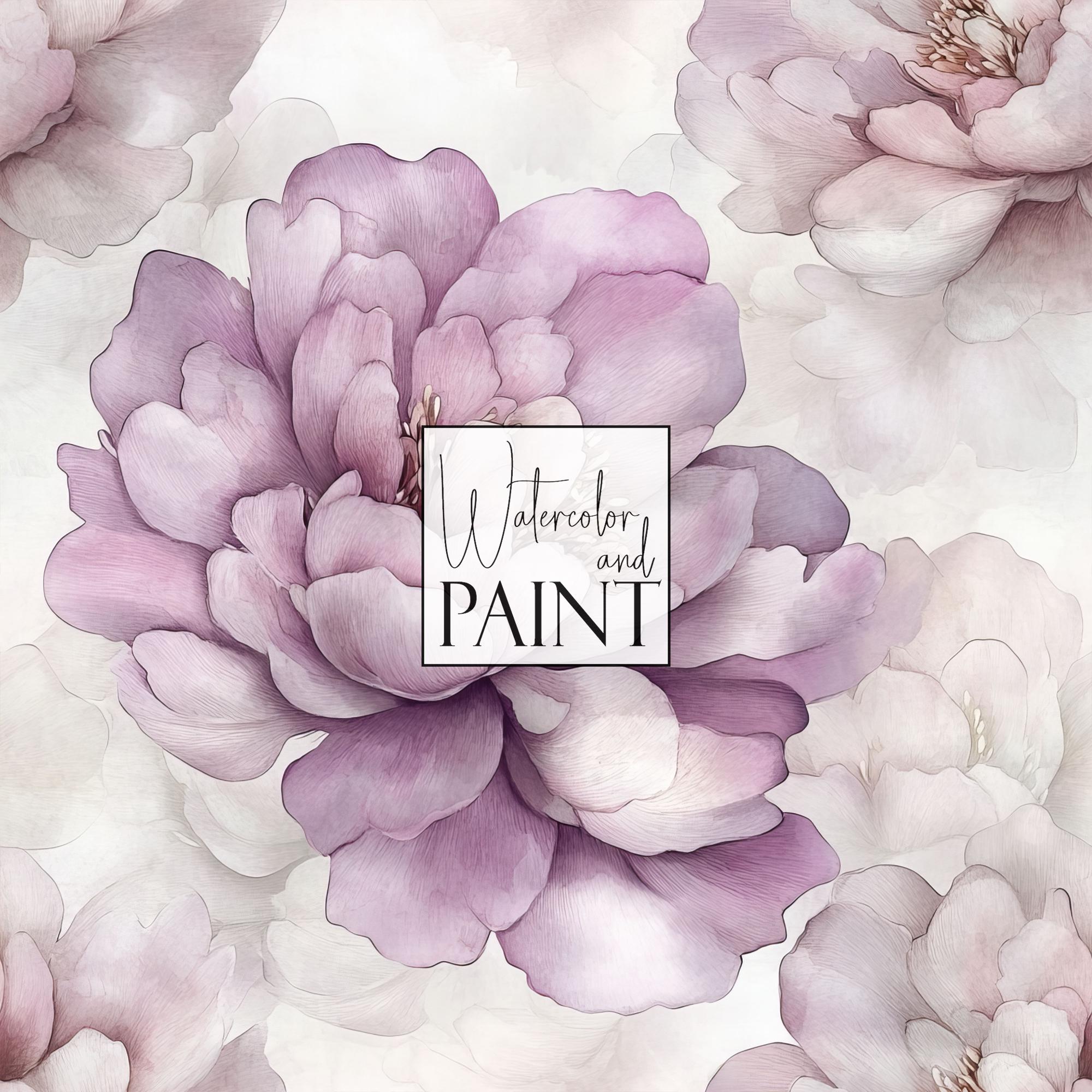 Pattern Misty Misty Peony Seamless Patterns, 12 JPG Digital Papers, Commercial Use ...