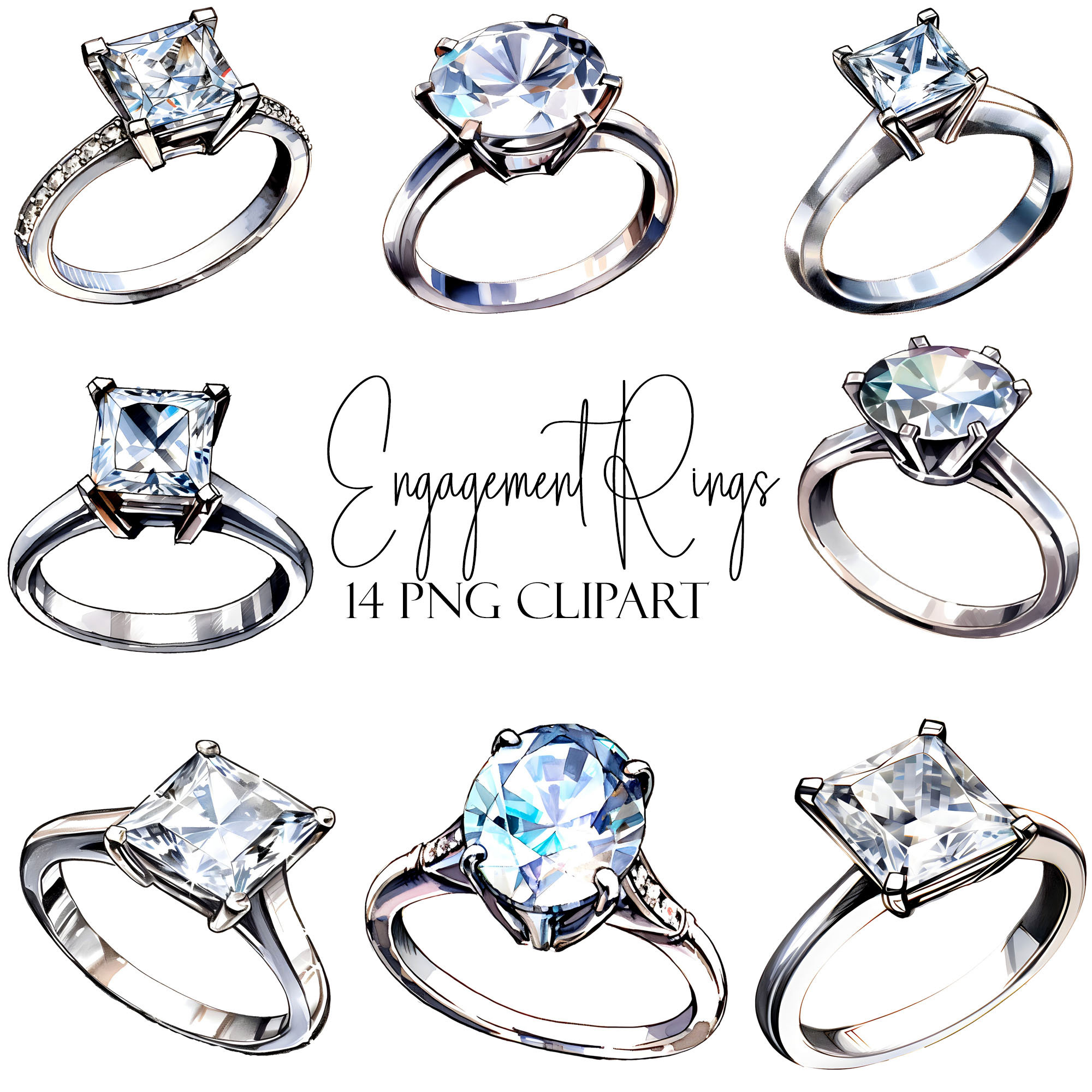 Anillo de compromiso png - Etsy México, image size:2000x2000