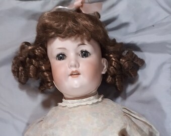 Large Antique German Doll 30" Bisque Head Ball Jointed Composition Body