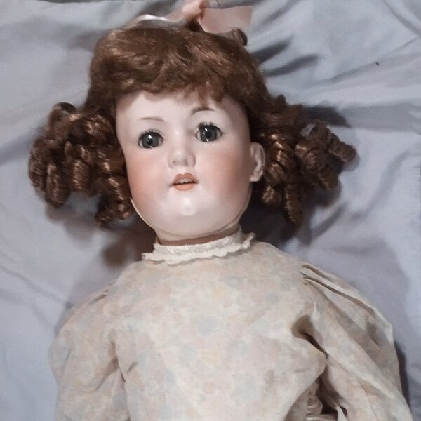 Large Antique German Doll 30" Bisque Head Ball Jointed Composition Body
