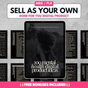 Mental Health Digital Products Ideas for Etsy Sellers, PLR Digital Products to Sell, Master Resell Rights Products, PLR MRR, Lead Magnet dfy