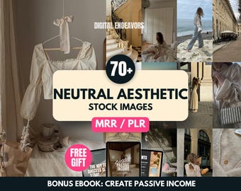 Neutral Aesthetic Faceless Stock Photos with Master Resell Rights for Digital Marketing, Stock Photos Bundle, Content Bank, MRR PLR Products