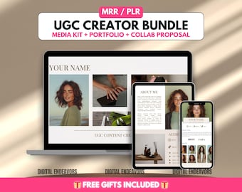 UGC Media Kit Portfolio - Ultimatives Schöpfer-Toolkit - UGC Portfolio und E-Mail-Vorlage - UGC Vertragsvorlage, für Sie erledigt