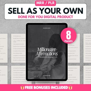 Digital Marketing Guide PLR MRR Guide, Master Resell Rights, Lead Magnet, DFY Ebook, Sell on Etsy, Money Affirmation for Women
