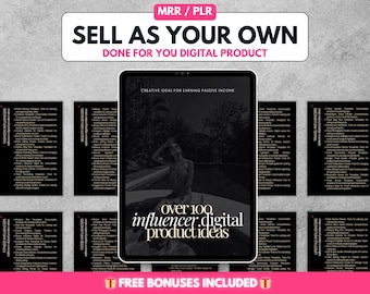 Etsy Digital Product Ideas for Influencers, Master Resell Rights Products, PLR Digital Products to Sell, PLR MRR, Sell on Etsy, Lead Magnet