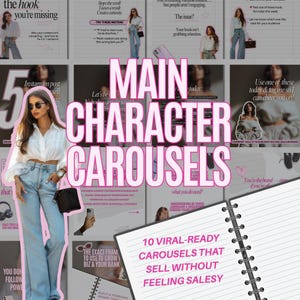 Modelo de carrossel para scrapbook do Instagram, modelos editáveis do Canva para postagens de mídia social e feeds estéticos da moda, produtos digitais MRR PLR