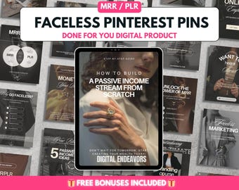 Pinterest Faceless Canva Templates, Faceless Templates Canva, Pinterest Marketing, Master Resell Rights Products, Faceless Marketing PLR MRR