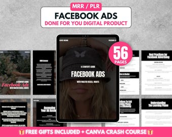 Mastering Facebook Ads Ebook, Facebook Marketing, Master Resell Rights, MRR PLR Digital Products to Sell, Sell on Etsy Sellers, Lead Magnet