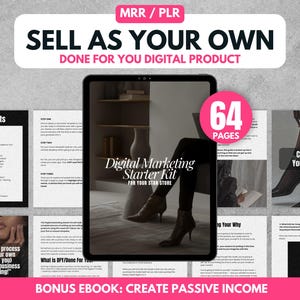 Guide de marketing numérique DPP Guide MRR avec droits de revente principaux, aimant principal, marketing sans visage, livre électronique DFY pour débutant, lot de kits de démarrage