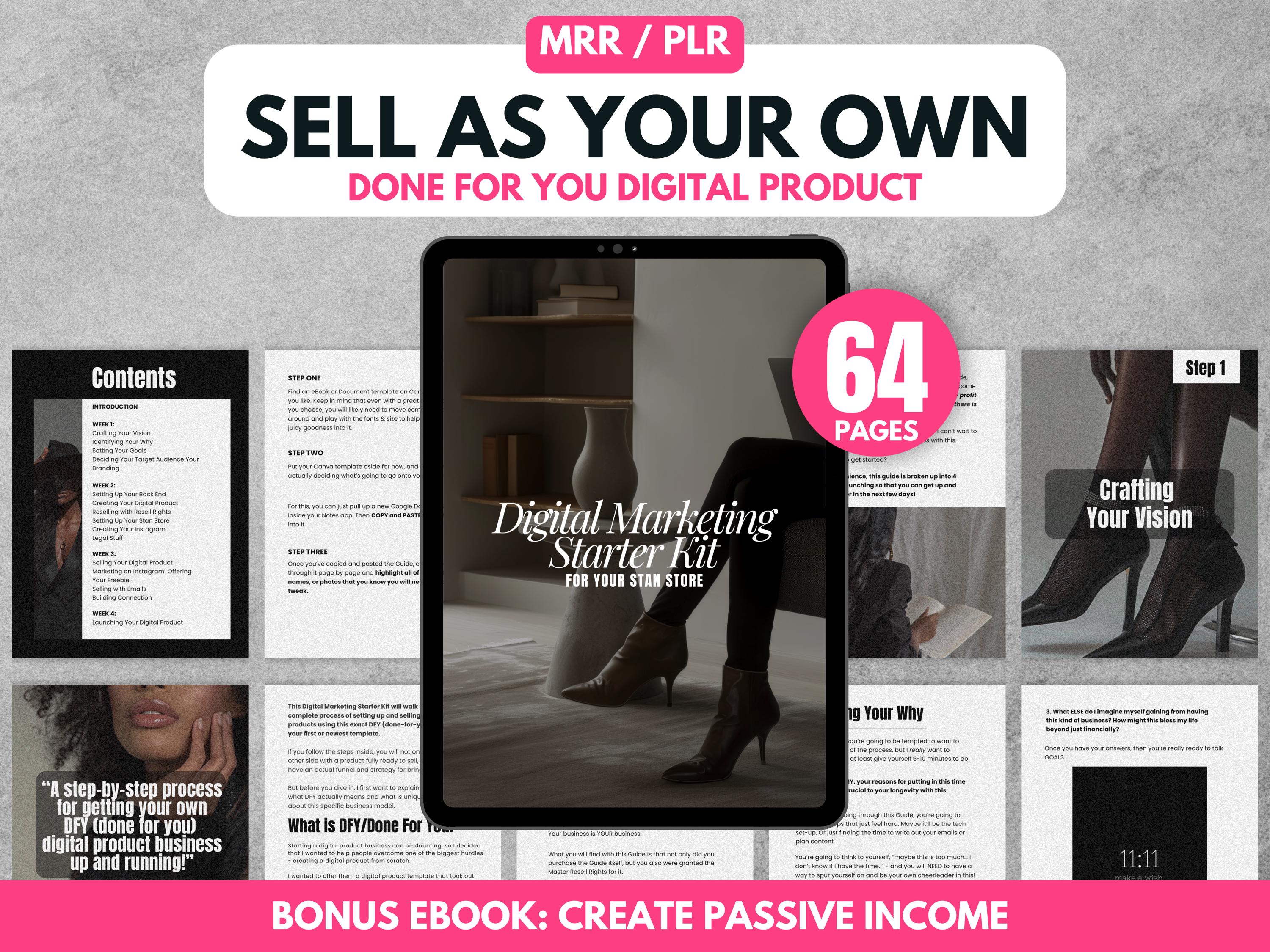 Digital Marketing Guide PLR MRR Guide With Master Resell Rights, Lead ...