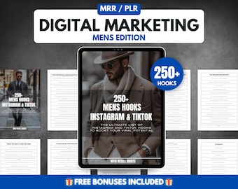 Faceless Marketing, Mens Digital Marketing, MRR PLR Digital Products, Master Resell Rights, Ebook Template Canva, Done For Your Guide