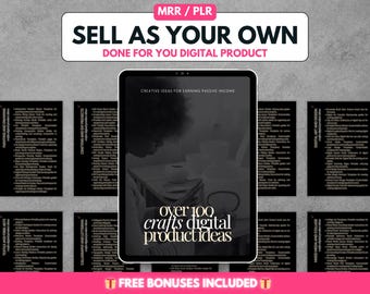 Digital Product Ideas, Crafts Digital Products, PLR Digital Products to Sell, Master Resell Rights Product, Plr MRR, Lead Magnet DFY
