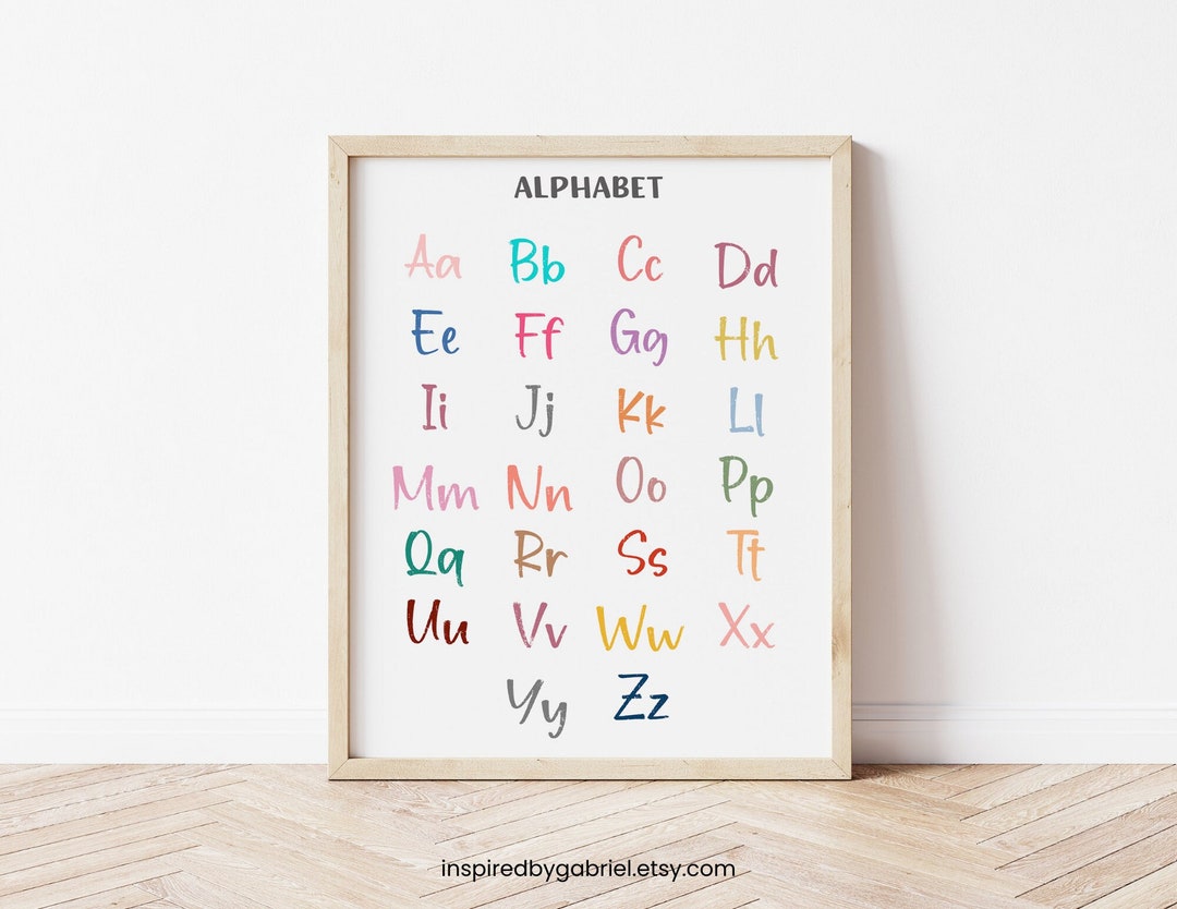 Kindergarten Printable Alphabet Chart Digital Download - Etsy UK