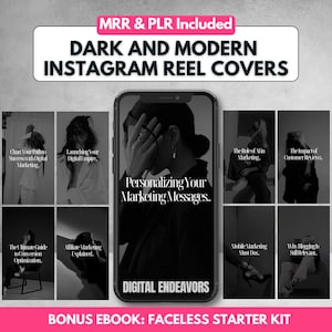 Instagram Reels Cover Template, Faceless Instagram Marketing Resell Rights, Digital Marketing MRR PLR, Master Resell Rights, Faceless Reels