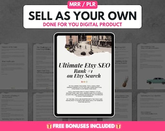 Hur man säljer på Etsy, Etsy SEO, Etsy säljguide, Etsy säljare, Etsy digital produkt, sälj på Etsy, mästerskap i återförsäljningsrättigheter, PLR MRR e-bok