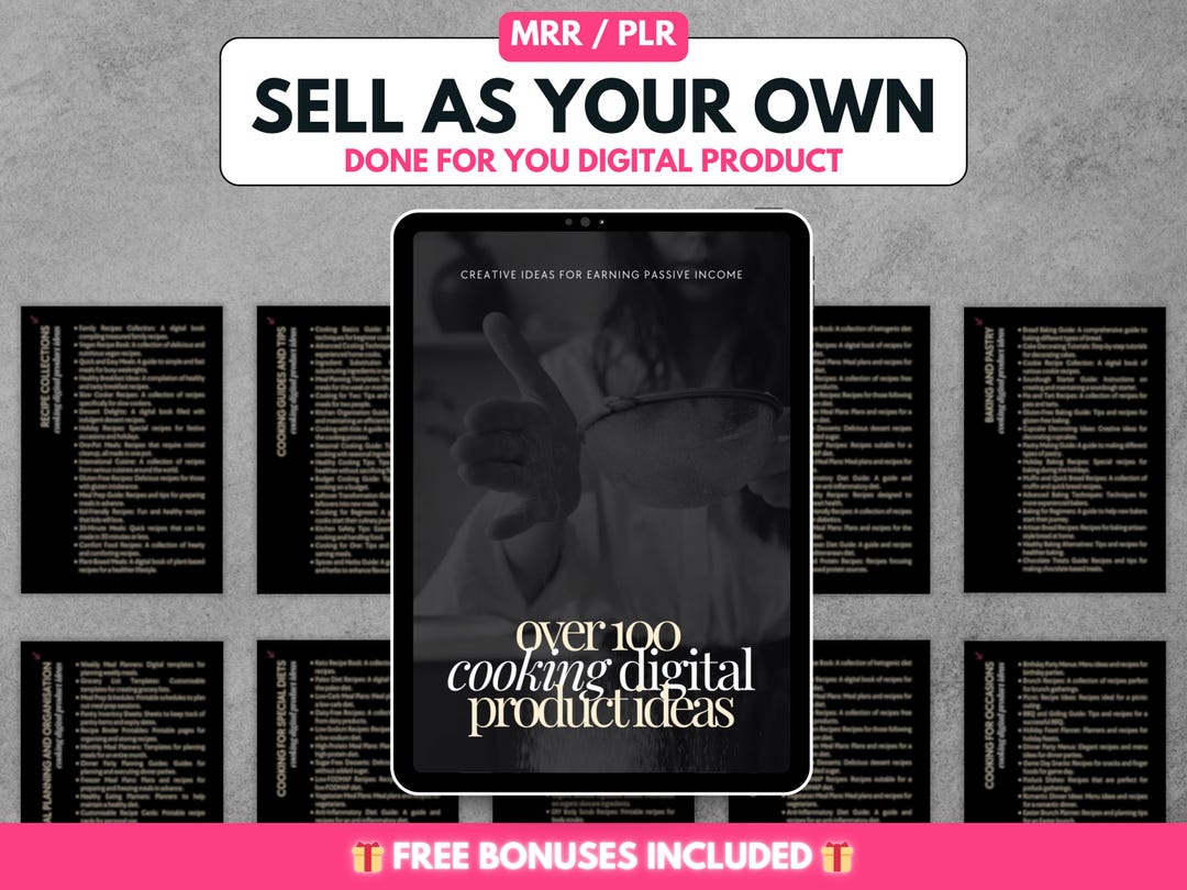 Digital Product Ideas, Digital Products Cooking, PLR Digital Products ...