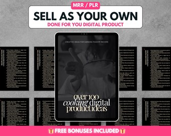 Digital Product Ideas, Digital Products Cooking, PLR Digital Products to Sell, Master Resell Rights Product, Plr MRR, Lead Magnet DFY