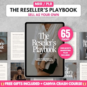 Resellers Playbook, How to Sell Digital Products, Resell Digital Product, Master Resell Rights, MRR PLR Reseller Guide, Passive Income Idea