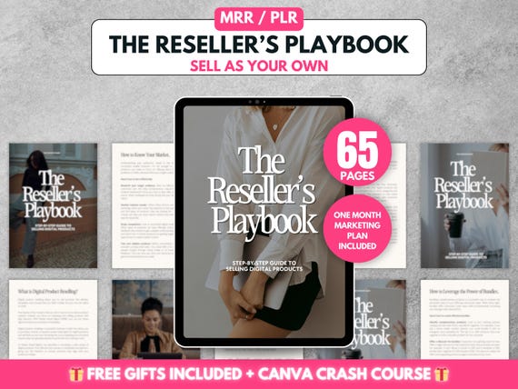 Resellers Playbook, How to Sell Digital Products, Resell Digital Product, Master Resell Rights, MRR PLR Reseller Guide, Passive Income Idea