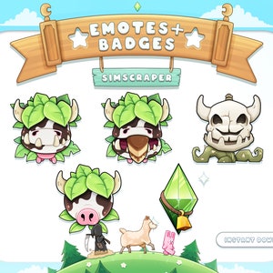 CowPlant | The Sims Inspired | Twitch Emotes and Badges | Games Series