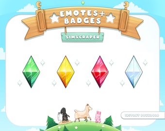 Plumbobs | The Sims Inspired | Twitch Emotes and Badges | Games Series