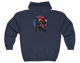 Felpa con cappuccio e zip intera unisex di Elvis al Tennessee Karate Institute