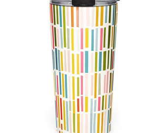 Dashes Tapered Stainless Steel Tumbler