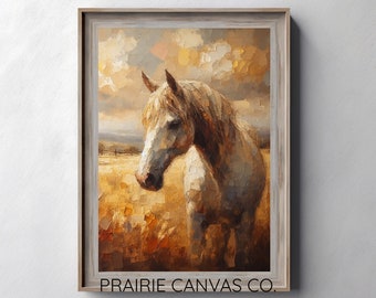 Horse Portrait, horse painting, digital oil painting, horse oil painting, digital prints, farmhouse decor, nature wall art