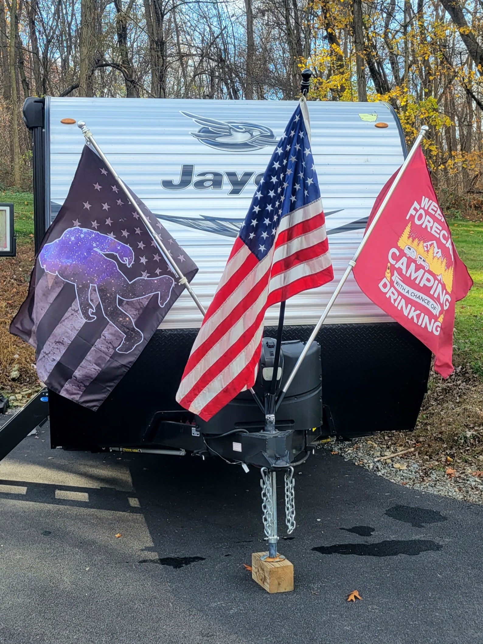 Camper Triple Flag Pole Mount RV Flag Holder Etsy