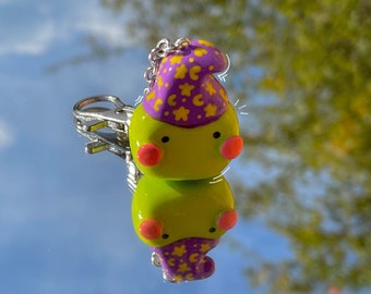 Wizard Frog Polymer Clay Keychain || Cute lill wizzy frog boi